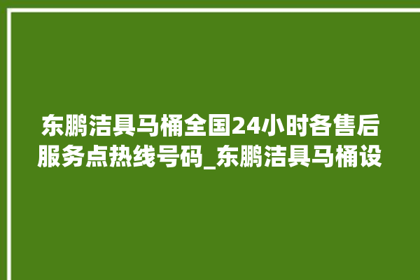 东鹏洁具马桶全国24小时各售后服务点热线号码_东鹏洁具马桶设置自动冲水 。马桶