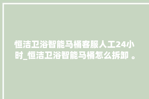 恒洁卫浴智能马桶客服人工24小时_恒洁卫浴智能马桶怎么拆卸 。马桶