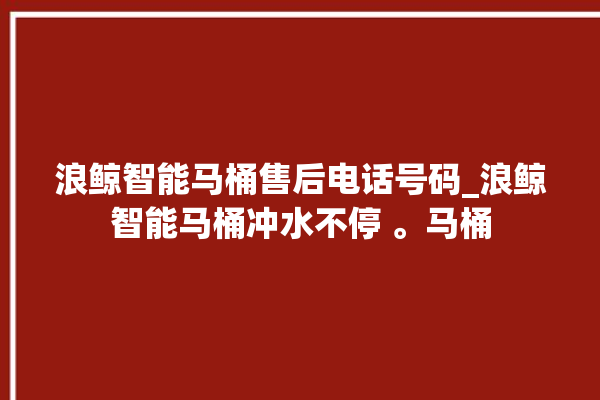 浪鲸智能马桶售后电话号码_浪鲸智能马桶冲水不停 。马桶