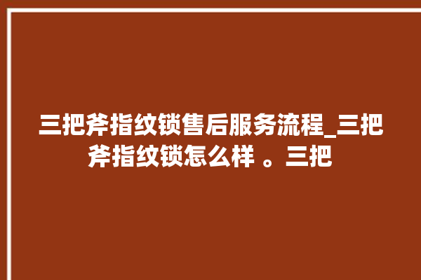 三把斧指纹锁售后服务流程_三把斧指纹锁怎么样 。三把