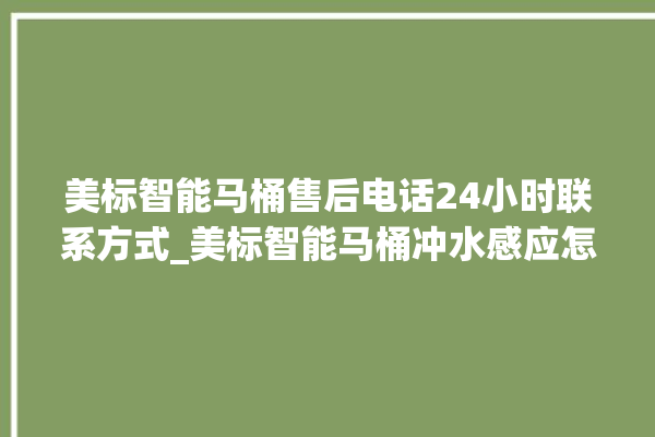 美标智能马桶售后电话24小时联系方式_美标智能马桶冲水感应怎么调 。马桶