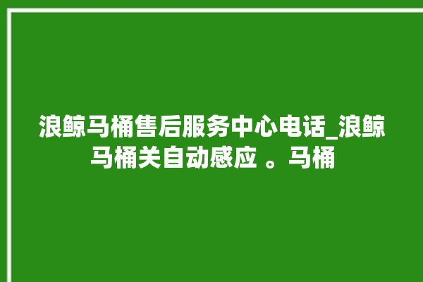 浪鲸马桶售后服务中心电话_浪鲸马桶关自动感应 。马桶