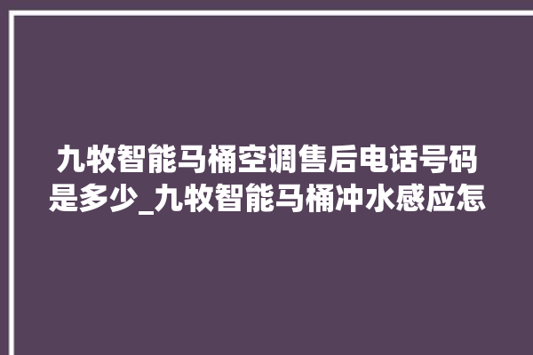 九牧智能马桶空调售后电话号码是多少_九牧智能马桶冲水感应怎么调 。马桶