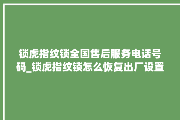 锁虎指纹锁全国售后服务电话号码_锁虎指纹锁怎么恢复出厂设置 。指纹锁