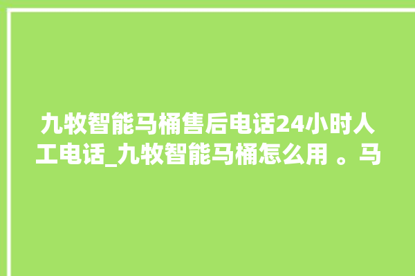 九牧智能马桶售后电话24小时人工电话_九牧智能马桶怎么用 。马桶