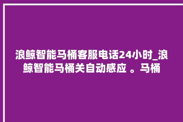 浪鲸智能马桶客服电话24小时_浪鲸智能马桶关自动感应 。马桶