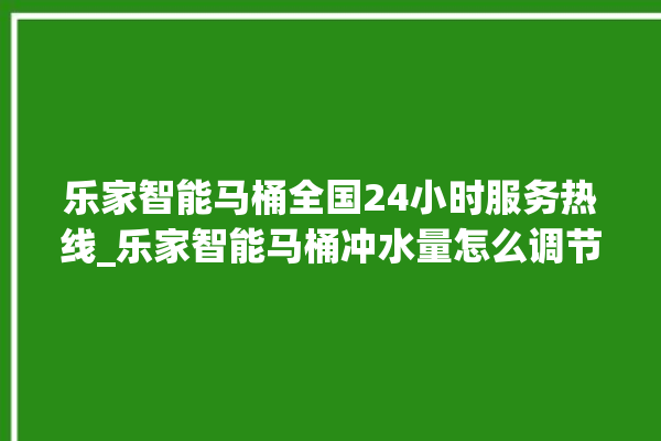 乐家智能马桶全国24小时服务热线_乐家智能马桶冲水量怎么调节 。马桶