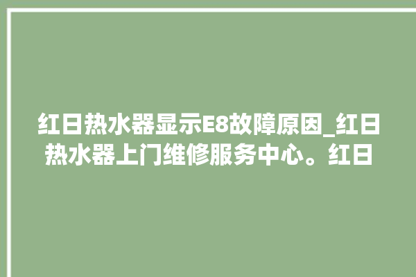 红日热水器显示E8故障原因_红日热水器上门维修服务中心。红日_热水器