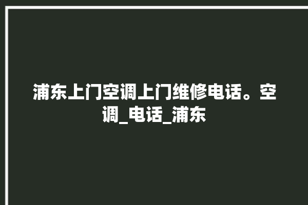 浦东上门空调上门维修电话。空调_电话_浦东