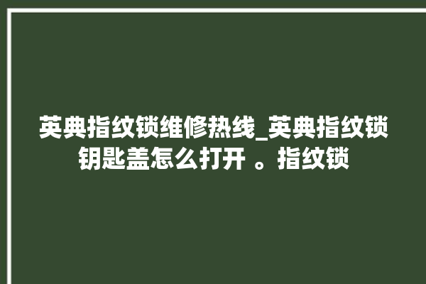 英典指纹锁维修热线_英典指纹锁钥匙盖怎么打开 。指纹锁