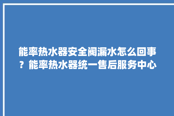 能率热水器安全阀漏水怎么回事？能率热水器统一售后服务中心。热水器_安全阀