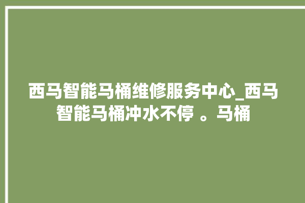 西马智能马桶维修服务中心_西马智能马桶冲水不停 。马桶