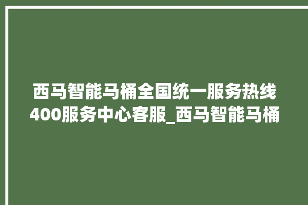 西马智能马桶全国统一服务热线400服务中心客服_西马智能马桶遥控器说明书 。马桶