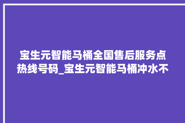 宝生元智能马桶全国售后服务点热线号码_宝生元智能马桶冲水不停 。马桶