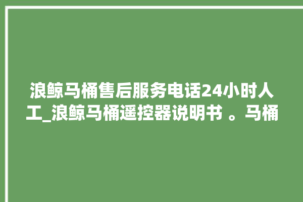 浪鲸马桶售后服务电话24小时人工_浪鲸马桶遥控器说明书 。马桶