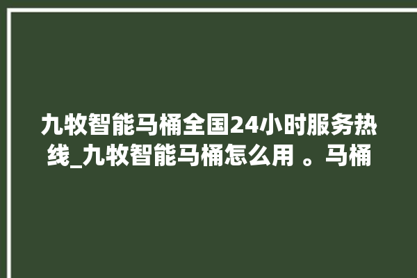 九牧智能马桶全国24小时服务热线_九牧智能马桶怎么用 。马桶