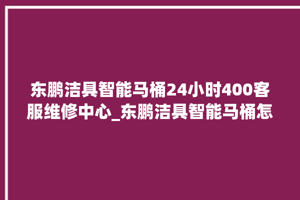 东鹏洁具智能马桶24小时400客服维修中心_东鹏洁具智能马桶怎么用 。马桶