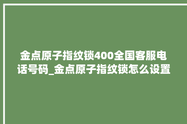 金点原子指纹锁400全国客服电话号码_金点原子指纹锁怎么设置指纹 。原子