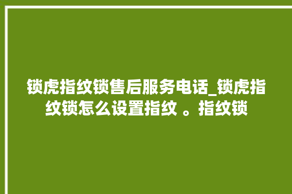 锁虎指纹锁售后服务电话_锁虎指纹锁怎么设置指纹 。指纹锁