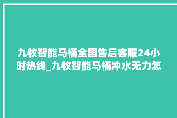 九牧智能马桶全国售后客服24小时热线_九牧智能马桶冲水无力怎么解决 。马桶