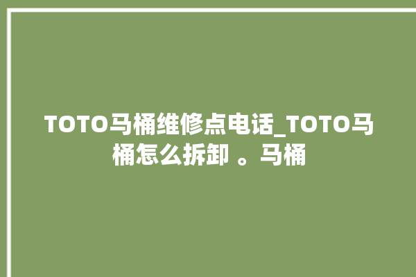 TOTO马桶维修点电话_TOTO马桶怎么拆卸 。马桶