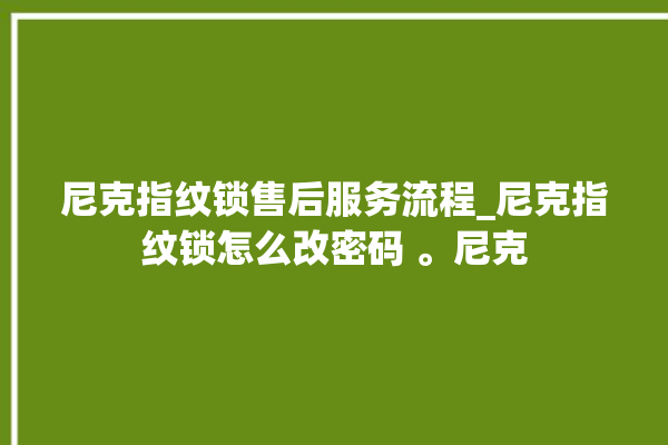 尼克指纹锁售后服务流程_尼克指纹锁怎么改密码 。尼克