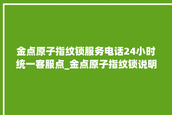 金点原子指纹锁服务电话24小时统一客服点_金点原子指纹锁说明书图解 。原子