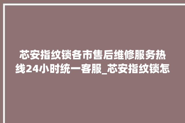 芯安指纹锁各市售后维修服务热线24小时统一客服_芯安指纹锁怎么设置指纹 。指纹锁