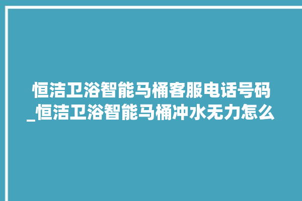 恒洁卫浴智能马桶客服电话号码_恒洁卫浴智能马桶冲水无力怎么解决 。马桶