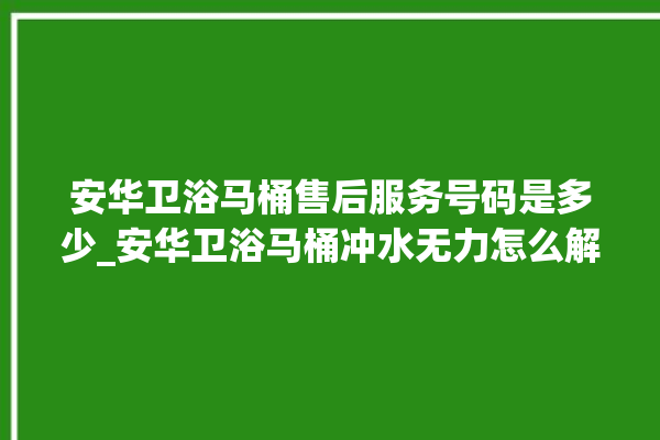 安华卫浴马桶售后服务号码是多少_安华卫浴马桶冲水无力怎么解决 。马桶