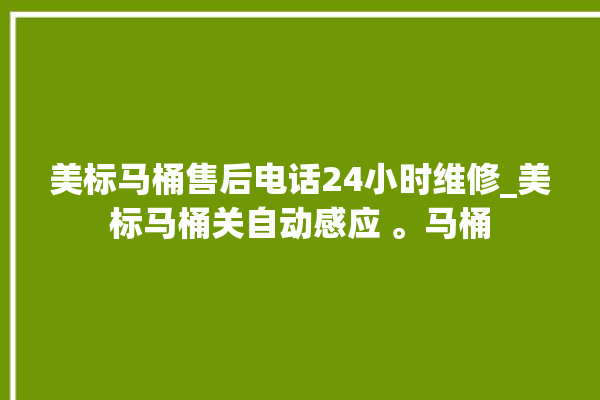 美标马桶售后电话24小时维修_美标马桶关自动感应 。马桶