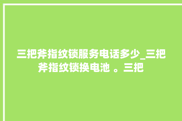 三把斧指纹锁服务电话多少_三把斧指纹锁换电池 。三把