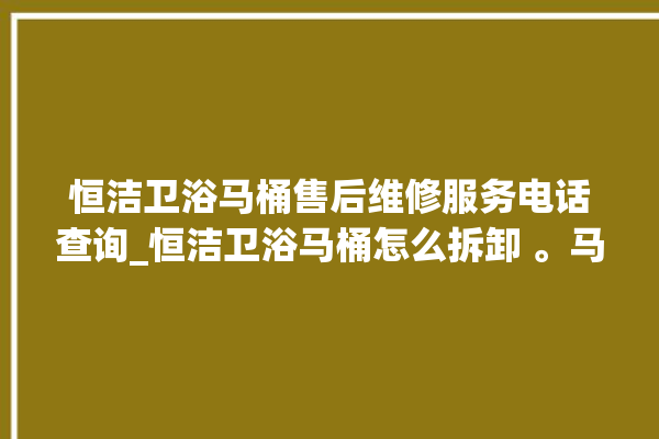 恒洁卫浴马桶售后维修服务电话查询_恒洁卫浴马桶怎么拆卸 。马桶