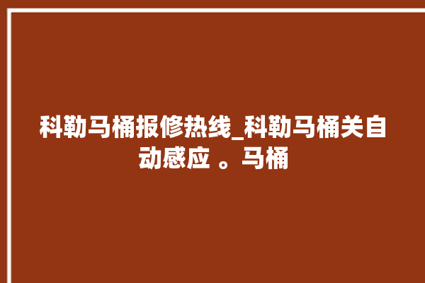 科勒马桶报修热线_科勒马桶关自动感应 。马桶