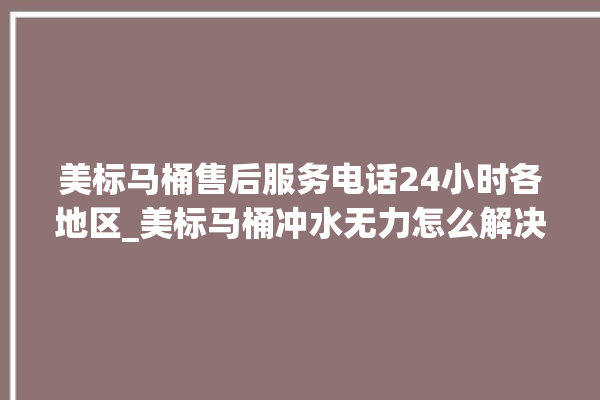 美标马桶售后服务电话24小时各地区_美标马桶冲水无力怎么解决 。马桶