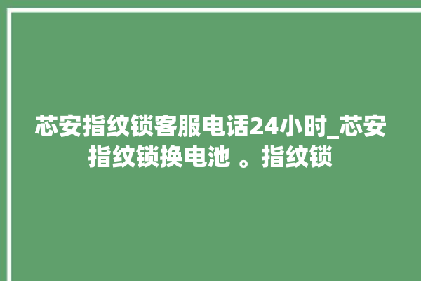 芯安指纹锁客服电话24小时_芯安指纹锁换电池 。指纹锁