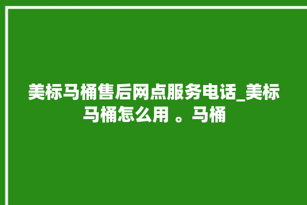 美标马桶售后网点服务电话_美标马桶怎么用 。马桶