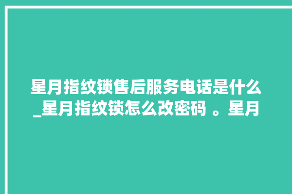 星月指纹锁售后服务电话是什么_星月指纹锁怎么改密码 。星月