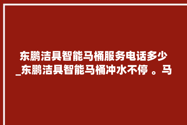 东鹏洁具智能马桶服务电话多少_东鹏洁具智能马桶冲水不停 。马桶