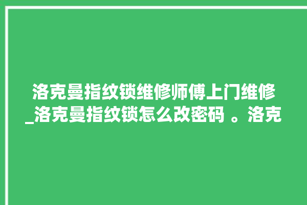 洛克曼指纹锁维修师傅上门维修_洛克曼指纹锁怎么改密码 。洛克