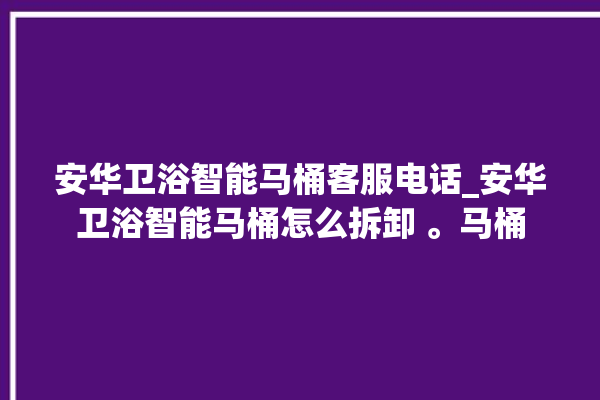 安华卫浴智能马桶客服电话_安华卫浴智能马桶怎么拆卸 。马桶