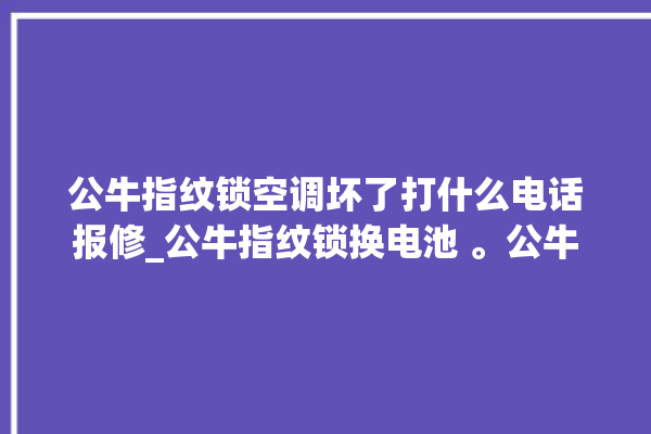 公牛指纹锁空调坏了打什么电话报修_公牛指纹锁换电池 。公牛