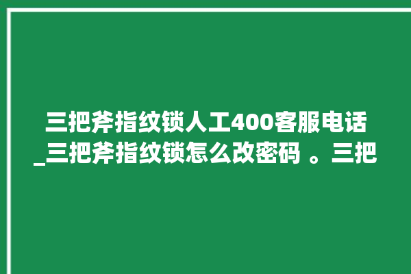 三把斧指纹锁人工400客服电话_三把斧指纹锁怎么改密码 。三把