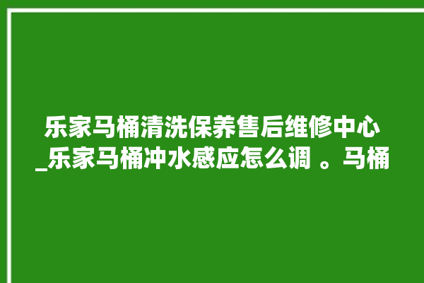 乐家马桶清洗保养售后维修中心_乐家马桶冲水感应怎么调 。马桶