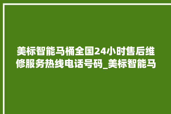 美标智能马桶全国24小时售后维修服务热线电话号码_美标智能马桶冲水感应怎么调 。马桶