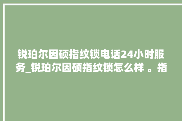 锐珀尔因硕指纹锁电话24小时服务_锐珀尔因硕指纹锁怎么样 。指纹锁