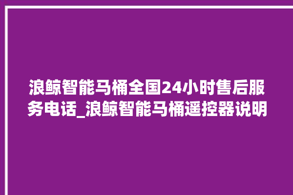 浪鲸智能马桶全国24小时售后服务电话_浪鲸智能马桶遥控器说明书 。马桶