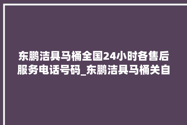 东鹏洁具马桶全国24小时各售后服务电话号码_东鹏洁具马桶关自动感应 。马桶