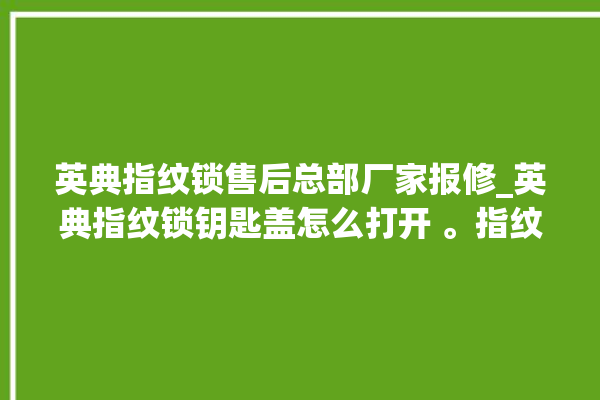 英典指纹锁售后总部厂家报修_英典指纹锁钥匙盖怎么打开 。指纹锁