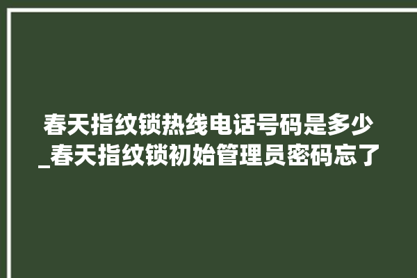 春天指纹锁热线电话号码是多少_春天指纹锁初始管理员密码忘了 。春天